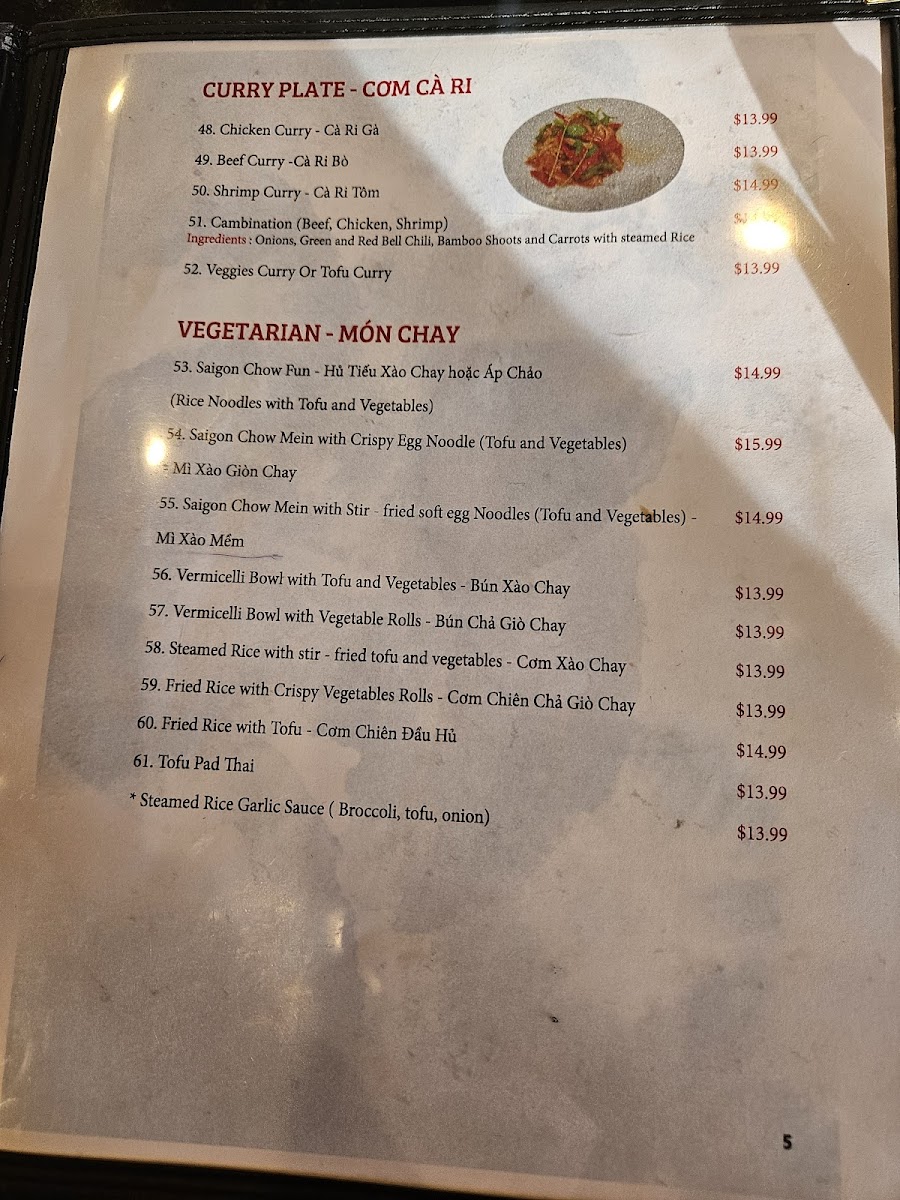 Phở Number One Restaurant Menu - Image 2
